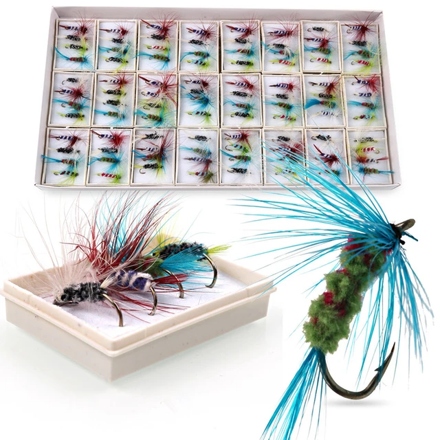 Sougayilang 48/96pcs Fly Fishing butterfly/Mosquitoes Style Fly