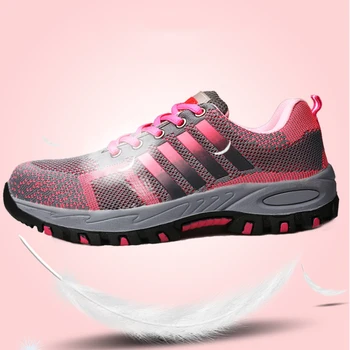 

New Men Steel Toe Work Safety Shoes Lightweight Breathable Reflective Casual Sneaker Prevent Piercing Women Protective Boots