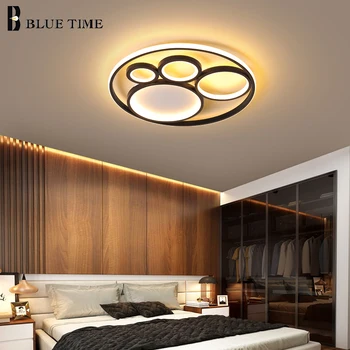 

Black Modern Chandeliers LED Home Lighting For Living Room Dining Room Bedroom Surface Mount Ceiling Chandeliers Indoor Lighting