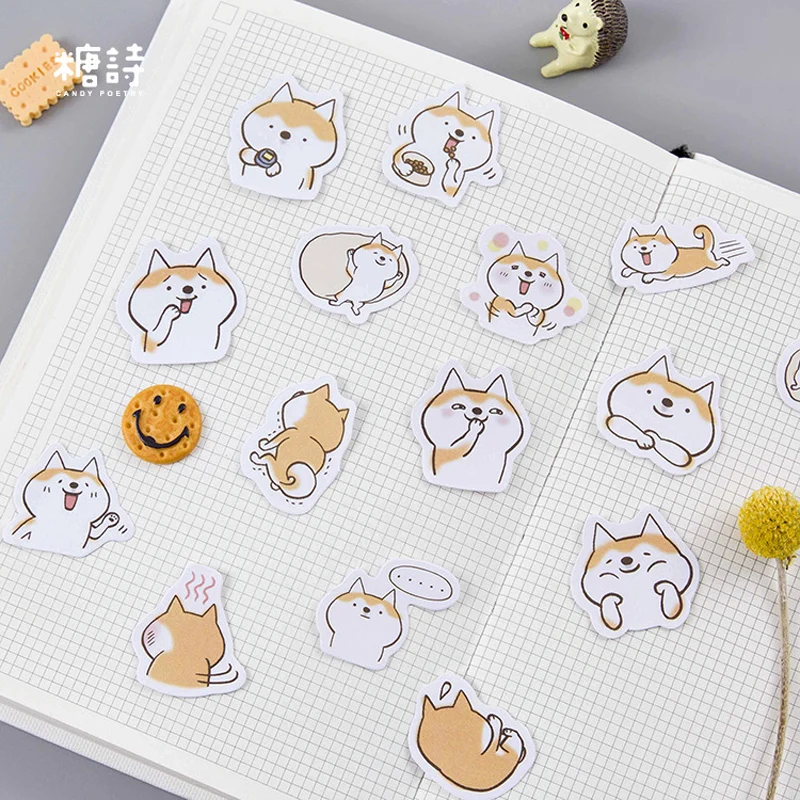 45 шт./кор. Kawaii Косплей Shiba «Лисья Секретная служба»(Inu собака DIY декоративные наклейки для телефона для бутылок украшения