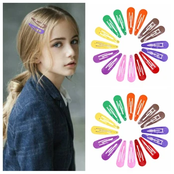 

For Styling Teen Girl BB Hairpin Candy Colors Hair Clips Girls Hot Kid Girls Hair Clips Accessories Women Alloy Snap Hair Clips