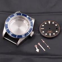 41 мм Мужские часы, части, синий beze, чехол для часов с циферблатом, стрелки, дата, водонепроницаемые, 316 S, сталь, подходят для ETA 2836/2824 Miyota8215 821A, механизм