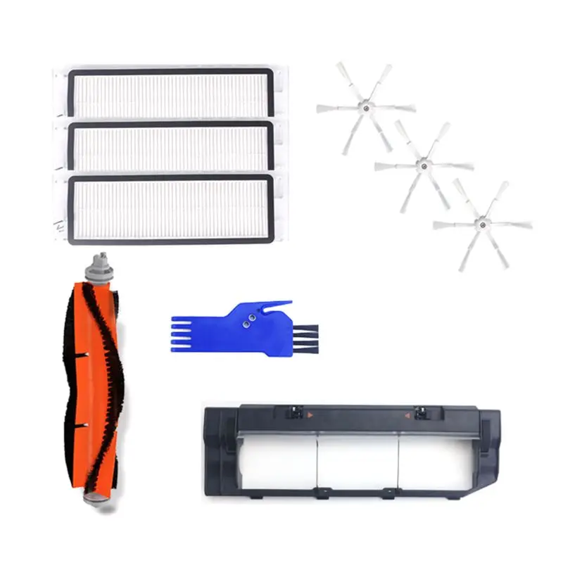 Запчасти для пылесоса, набор запасных аксессуаров для Roborock S55 S50 S51 Xiaomi mi jia (фильтр экран * 3 + боковая щетка *