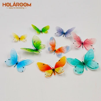 

Holaroom Creative Butterfly Mini Flower Edible Glutinous Rice Paper Cupcake Top Decorations Practical Cake Dessert Decor Tool