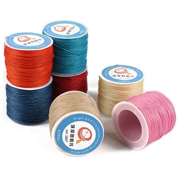 

0.6mm Round Linen Stitching Thread Waxed Cord Wax String for Leather Craft Sewing DIY Jewelry Making