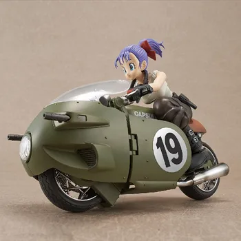 

15CM Dragon Ball Cartoon Movable Deformed Motorcycle Bulma Genius Scientist GK Statue PVC Collect Assembled Model Toy M3408
