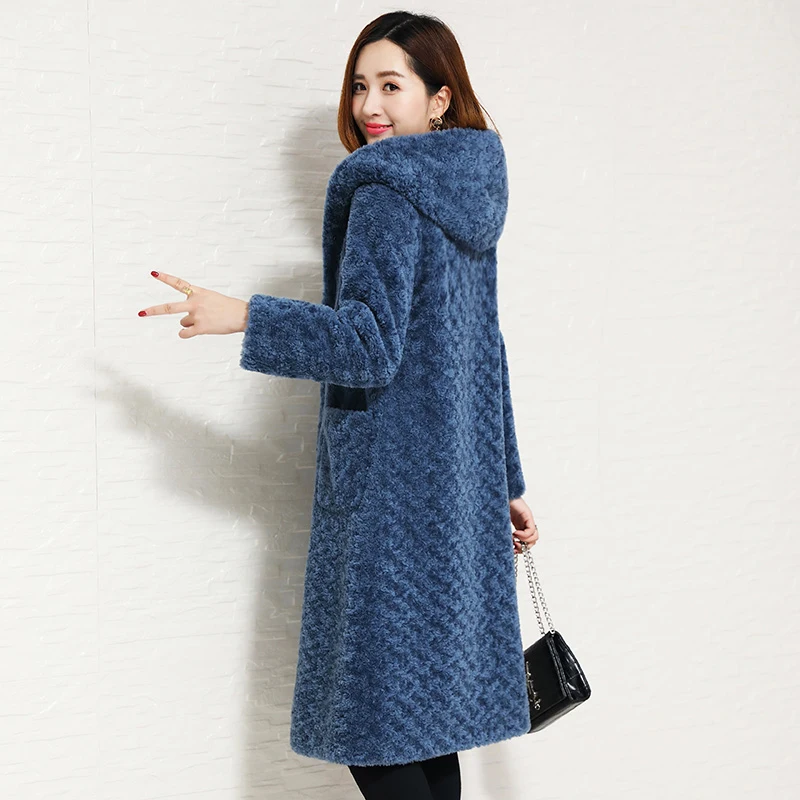 

Sheep Shearling Winter Coat Women Two Side Wear Real Fur Coat Women Wool Jacket Women Clothes 2019 Manteau Femme 88015-1 YY1117