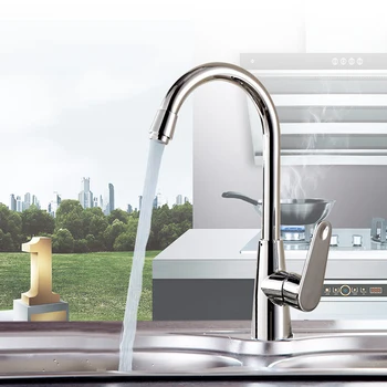 Kitchen Faucets Copper Kitchen Mixer Single Handle Single Hole 360 Degree Rotation Kitchen Faucet Mixer Sink Tap Kitchen Faucet kitchen creamery