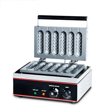 

BS-58A Six-grid Crispy French Hot Dog Bar Oven Taiwan Muffin Hot Dog Holding Snack 1500W Electric Stove