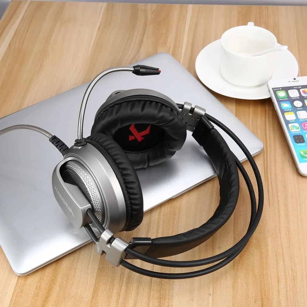 Essential Headphone Noise Isolating Over-Ear wired Gaming Headset Analog 3.5 mm with Mic for PC/Laptop/Phone Gamer