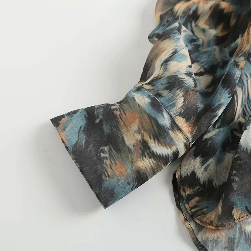 Withered 2020 england style office lady fashion elegant printing casual blouse women blusas mujer de moda 2020 loose shirt tops