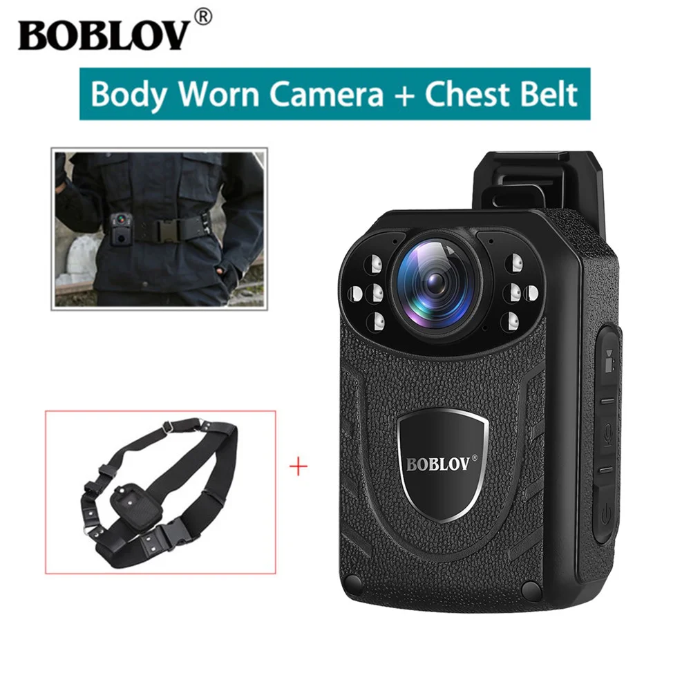 Нательная камера Boblov KJ21 с нагрудным ремнем 1296P DVR видеокамера безопасности ИК