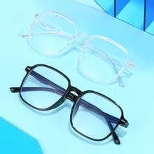 

Square Finished Myopia Anti Blue Light Blocking Glasses Frame Women Men Fashion Vintage Student Short Sight Nearsighted Eyewear