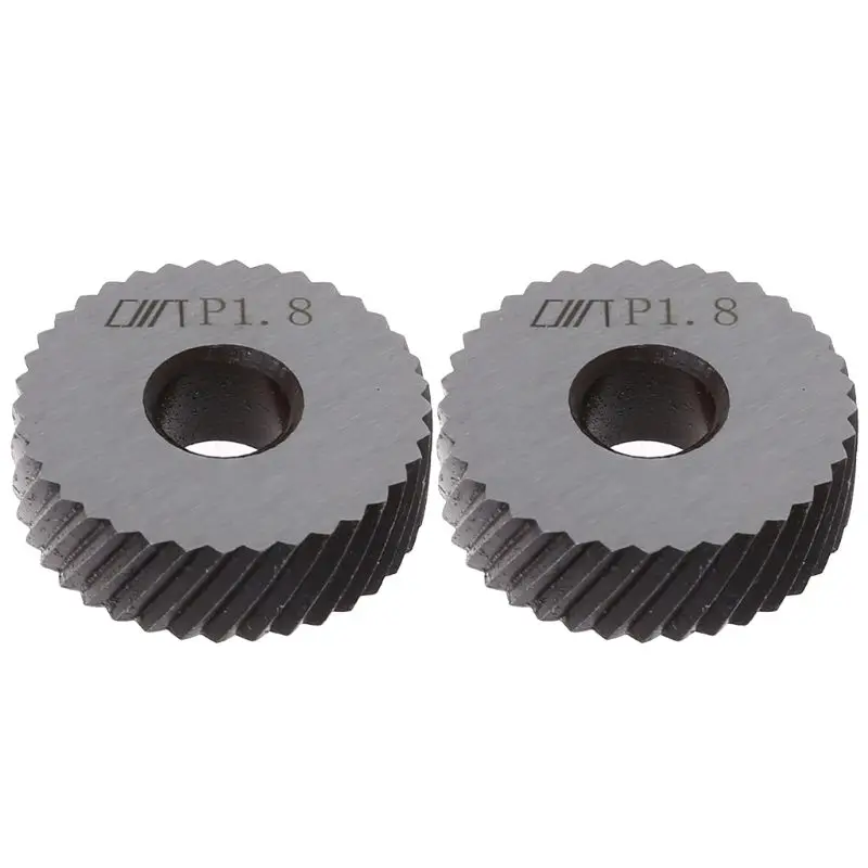 2pcs Steel Wheel Diagonal Linear Knurl Wheels Knurling Knurler Tool 1.0/1.2/1.8/3.0mm Pitch Linear Pitch Knurl Set