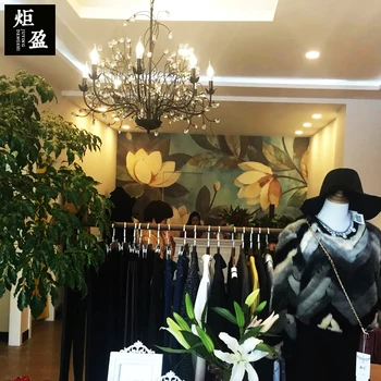 

American country village black wrought iron crystal tree branch candle tube chandelier for hotel bar hotel dining room