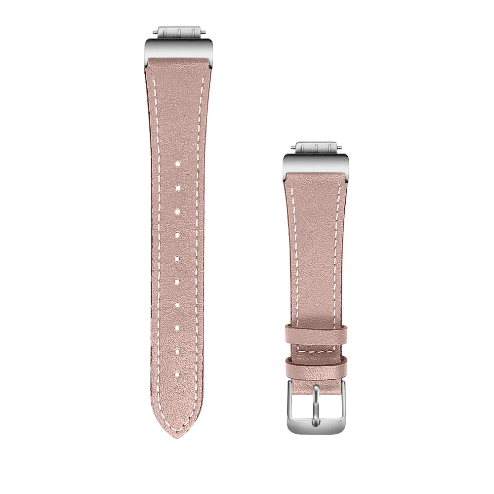 pink Joyozy двойной кожаный модный Удобный прочный для fitbit inspire часы классический кожаный ремешок для fitbit inspire ремешок для часов - Цвет ремешка: pink