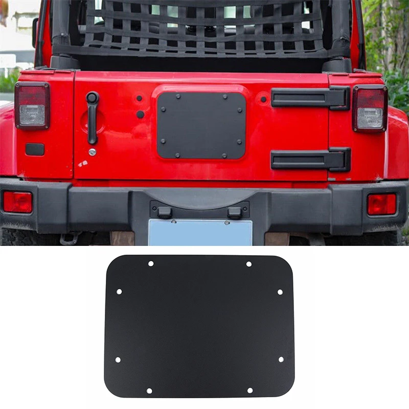 

Spare Plate For Jeep Wrangler JK JKU Filler Blank Steel Black Tool New