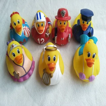 

50PCS Yellow Temperature Bathing Duck Little Duck Check Bath Water Baby Washing Floating Waterproof Animal Rubber 122004