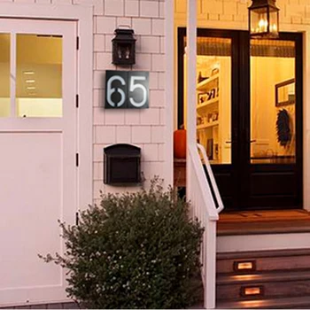 

Newly LED Solar House Number Light Outdoor Plaque Solar Powered Numbers lamp Sign for Home House Street Garden Yard TE88
