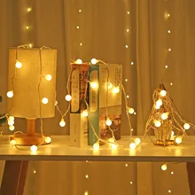 12M 100LEDs Garland Lights LED Ball String Light Christmas Bulb Fairy String Decorative Lights for Home Wedding Party Decoration
