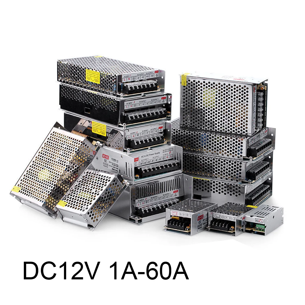 Питание DC 12V 1A 2A 3A 5A 10A 12A 15A 20A 30A 40A светильник ing трансформатор для Светодиодные ленты светильник переключения драйвер адаптера питания