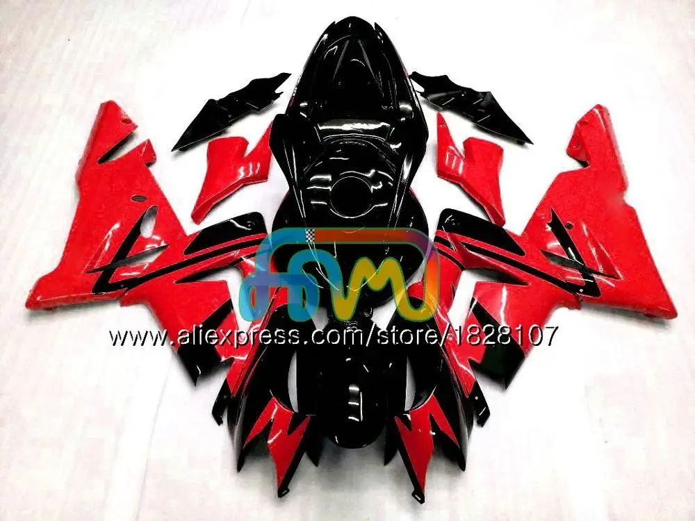 Корпус для KAWASAKI ZX 1000 CC ZX 10 сотрудников отдела исследований ZX-10R 04 05 15BS. 0 ZX1000CC 1000CC ZX 10R ZX10R 04 05 2004 2005 обтекатель комплект красный черный - Цвет: No. 33
