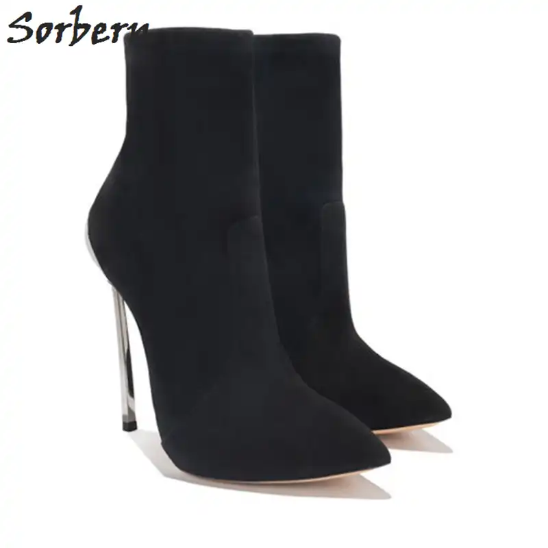 pointed toe high heel ankle boots