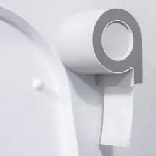 TWISTER.CK Bathroom Toilet Paper Holder Wall Mounted Waterproof Shape of 6 Tissue Racks Adhesive Paper Storage Rack Tissue Box