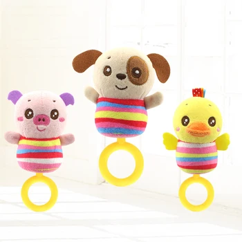 

Baby Rattle Ring Bell Toys Soft Plush Animal Bed Rattles Bell Toy Baby Crib Stroller Hanging Teethers Toys Stroller Accessories