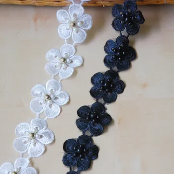 

5Yard Organza Lace 2 Colors Stylish Embroidered Mesh Lace Garment laces Trims Trimmings DIY Sewing Accessories