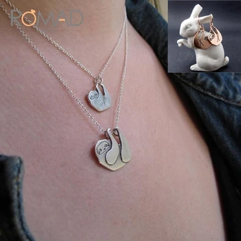 

Fashion Hot Faddish Fashion Lovely Sleepy Sloth Necklace For Popular Small Lazy Pendant Jewelry Sets Gift 2019
