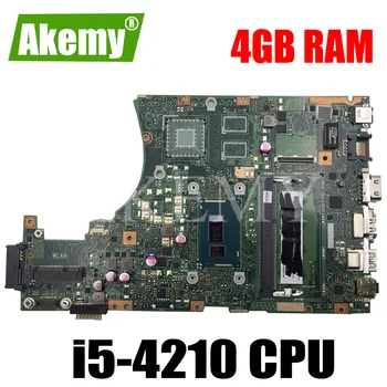 

AKEMY X455LA Laptop Motherboard For Asus X455LAB X455LJ X455LD X455LF X455LB Mainboard 100% test Ok i5-4210 CPU 4GB RAM X455LAB
