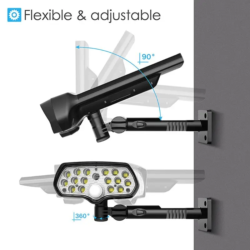 

PIR Motion Sensor Solar LED Wall Light Waterproof Spotlight Outdoor Lighting For Garden Yard E65B
