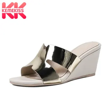 

KemeKiss New Summer Women Sandals Shoes Fashion Flat Heels Slippers Ladies' Open Toe Shoes Women Slip On Footwear Size 34-39