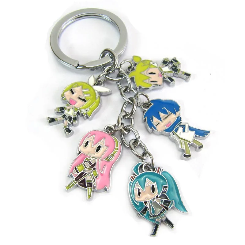 Изготовитель настраиваемый брелок для ключей от падения масла на заказ Hatsune Miku Luotianyi брелок для ключей маленькие подарки подарок для деятельности