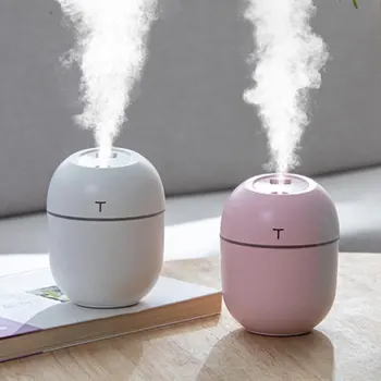 

ELOOLE Mini Air Humidifier Aroma Essential Oil Diffuser for Home Car USB Mist Maker 220ML Aromatherapy Humidifiers with Light