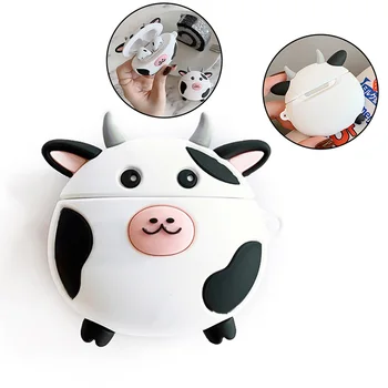 

Cute Cow Wireless Bluetooth Earphone Case For Apple Airpods Silicone Headphones Cases For Airpods Protective Cover