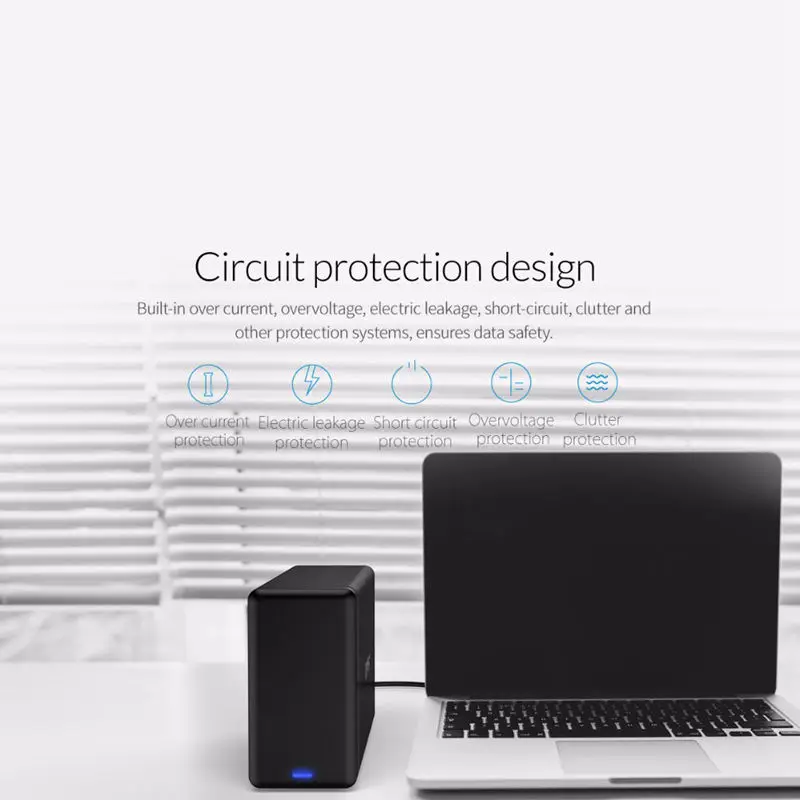  FFYY-ORICO NS200RC3 2 bahías Hdd caso tipo-C Ard disco externa del muelle caso con Raid con 20TB de