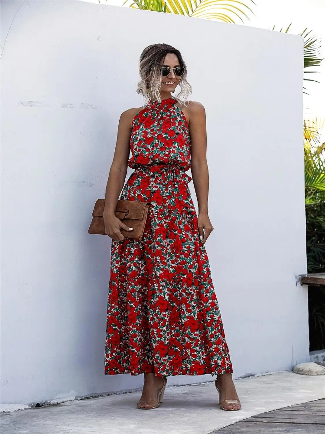 2020 Summer Long Dress Polka Dot Casual ...