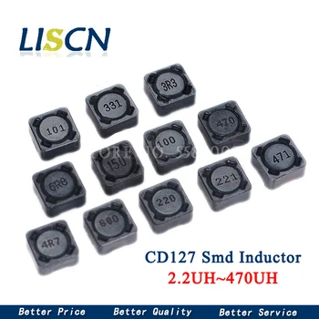 

10PCS CDRH127 CD127 CDRH127 10 /15/ 22 / 33 / 47 / 68 UH 12*12*7 SMD Power inductor 1mh 2R2 3R3 4R7 6R8 Chip Inductor 100UH 101