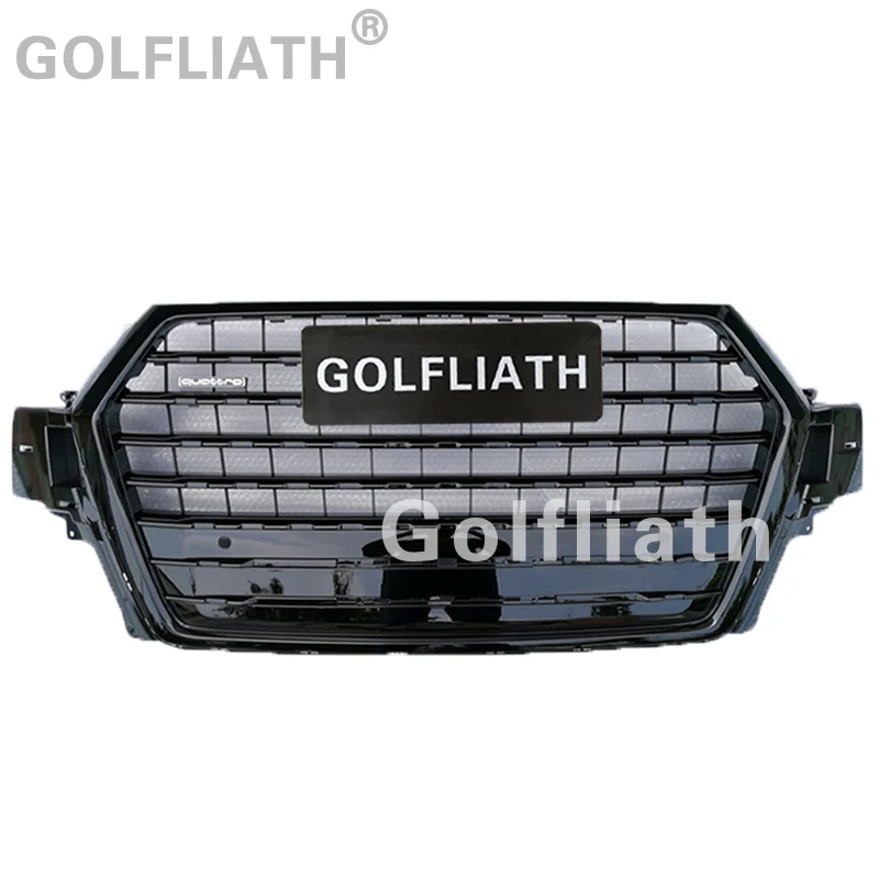 

For SQ7 Style Front Bumper Hood Mesh Grill Grille Fit for Audi Q7 S7 2016 2017 2018 car accessories