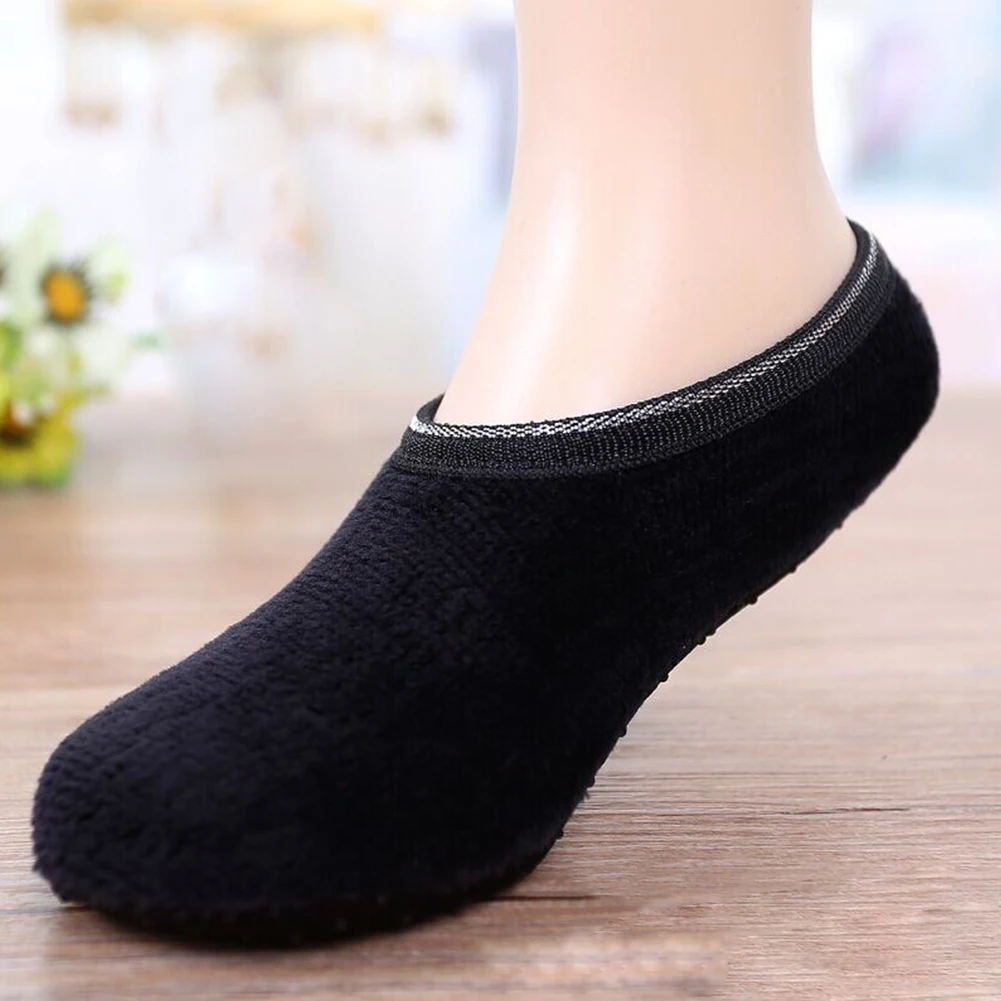 New Socks Adults Women Men Home Thicker Floor Socks Shoes Slip Solid Anti-skidding Stretch Sock Slippers