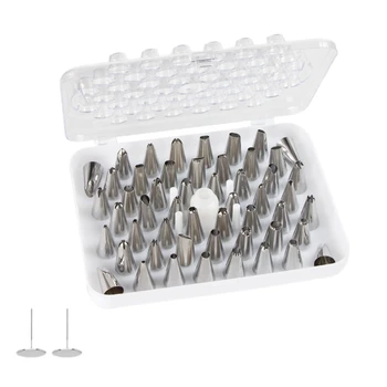 

Decorating Mouth Set Stainless Steel 52-Head Decorating Mouth Tool Converter