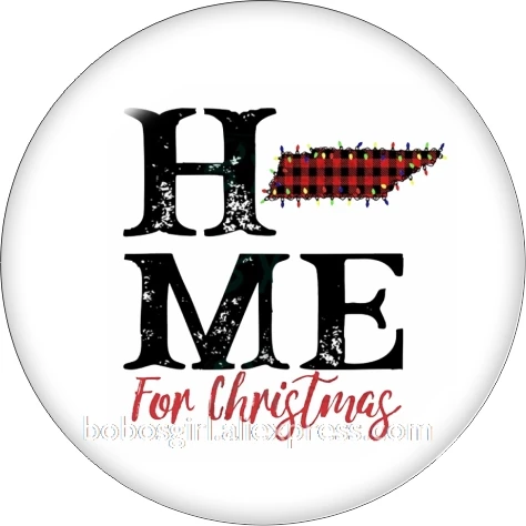 Merry Christmas HOME USA 18 мм кнопка оснастки ювелирные изделия DIY браслет Круглый Фото стеклянные кабошоны TW6352 - Окраска металла: B7384