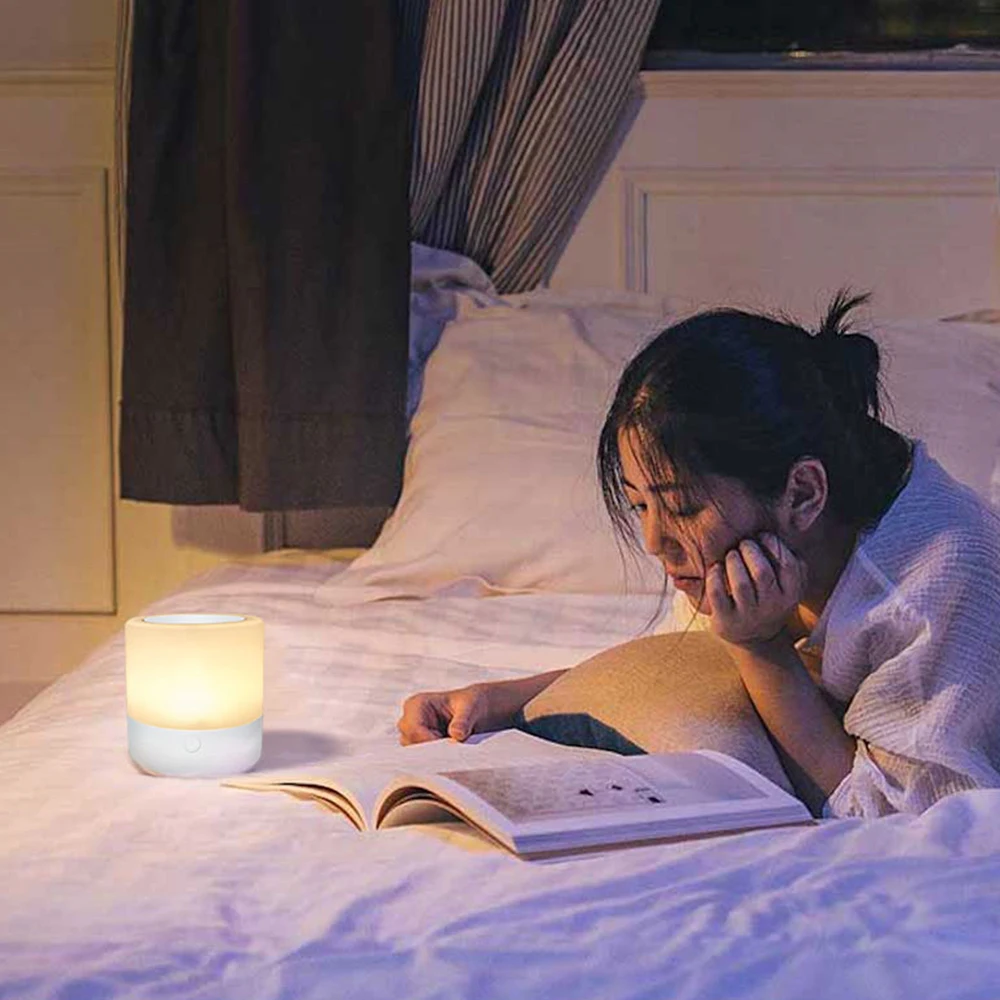LED Color Changing Atmosphere Night Light Touch Control Induction Dimming Light Dimming Color Charging USB Smart Bedside Lamp 9