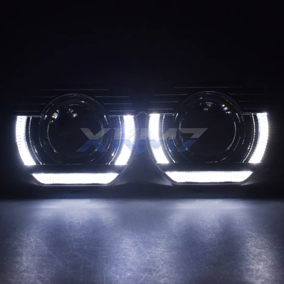 Линзы для фар Mini 2,0 angel eyes Bi-xenon объектив H1 HID проектор светодиодный Halo комплект для H4 H7 автомобильные фары аксессуары для модификации DIY