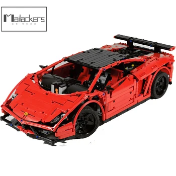 

Buildmoc Technic Rc Motors Building Blocks Moc-3918 Gallardo Super Trofeo Stradale With Remote Control Vehicle Moc Bricks Toys