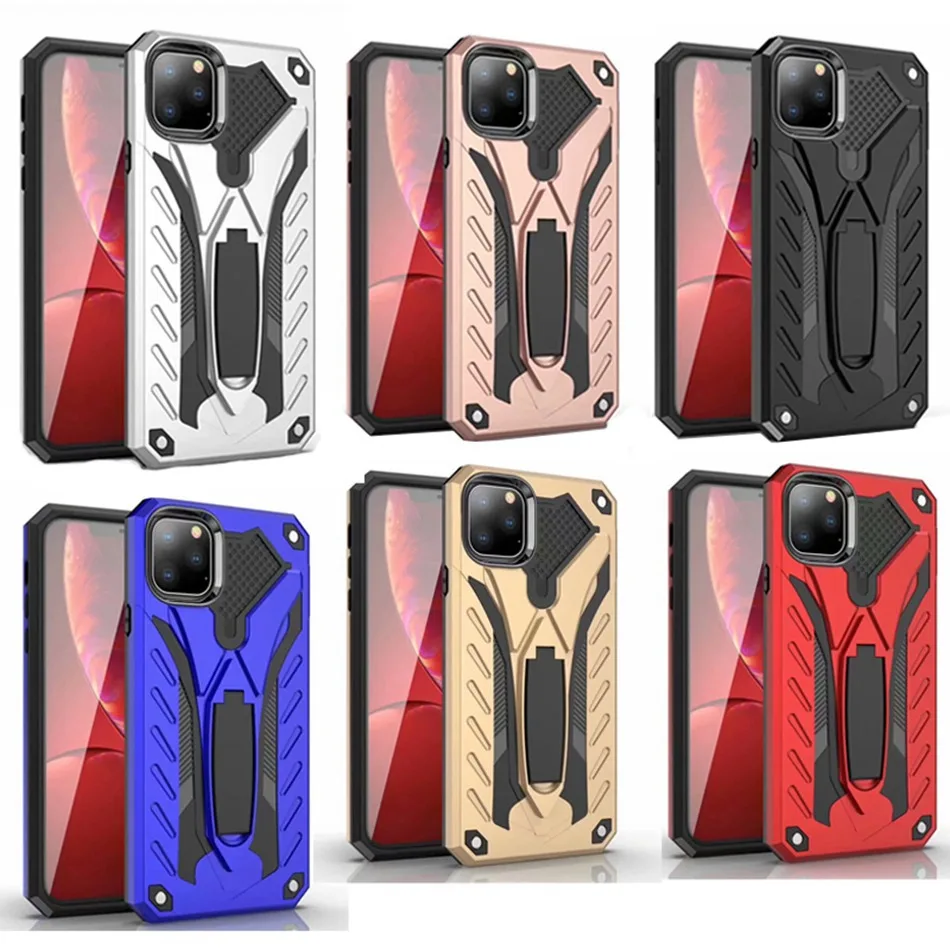 Роскошный Жесткий чехол из поликарбоната и ТПУ для iPhone 11 Pro XR X XS Max гибридный