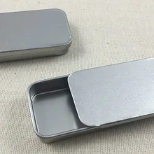 100 шт./лот, пустая металлическая жестяная коробка, набор для выживания, контейнер для хранения, коробка для таблеток, серебряный цвет