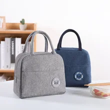 1PCs Fresh Cooler bags Waterproof Nylon Portable Zipper Thermal Oxford Lunch bags For Women Convenient Lunch box Tote Food bags